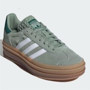adidas Gazelle Bold Sage Silver Green Gum Sole
